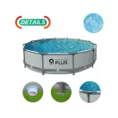 Avenli Frame Plus medenceszett köralakú szürke 305x76cm