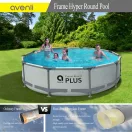 Avenli Frame Plus medenceszett köralakú szürke 305x76cm