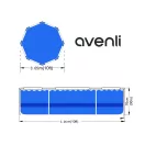 Avenli Frame Plus medenceszett köralakú szürke 305x76cm