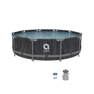   Avenli Frame Plus medenceszett köralakú antik fa mintás 305x76cm