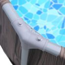 Avenli Frame Plus medenceszett köralakú antik fa mintás 305x76cm