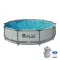 Avenli Frame Plus medenceszett köralakú szürke 366x76cm