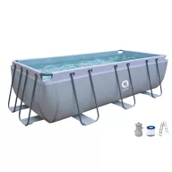   Avenli Frame medenceszett téglalap alakú szürke 400x200x99cm