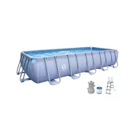   Avenli Frame Plus medenceszett téglalap alakú szürke rattan minta 540x250x100cm