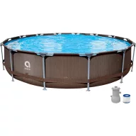   Avenli Frame Plus medenceszett köralakú barna rattan hatású 457x84cm