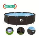 Avenli Frame Plus medence köralakú barna rattan hatású 366x100cm