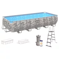   Avenli Frame Plus medenceszett téglalap alakú retro tégla minta 540x250x122cm