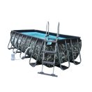 Avenli Frame Plus medenceszett téglalap alakú fekete márvány 400x200x99cm