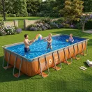 Avenli Frame Plus medenceszett téglalap alakú fa minta 540x250x100cm