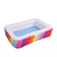   SunClub nagy gyerekmedence téglalap alakú szivárvány színű 195x140x47cm kor:6+év