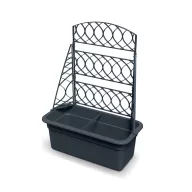   Prosperplast Bloma virágtartó futtatóval antracit 58x28,8x22cm