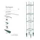 Prosperplast IFLS1 növényfuttató erdőzöld 21x21x120cm