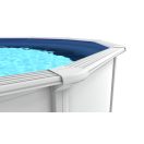 Premium Pool 360x120cm fehér színű, kör alakú acélfalú medence létrával és fedőtakaróval
