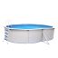 Premium Pool 490x360x120cm fehér színű, ovális acélfalú medence létrával és fedőtakaróval